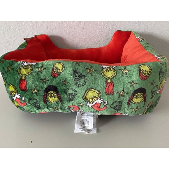 Dr. Seuss The Grinch Dog Cat Pet Cozy Cuddler Bed Christmas 20” X 16” X 8” NEW - Picture 11 of 15